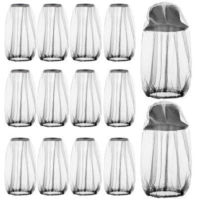 Funtery 12 Pcs Mosquito Head Mesh Face Fly Netting Hood Protecting Sun Fishing Hat with Net for Men Women(Gray)