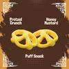 Unique Snacks Puffzels, Sweet Honey and Savory Mustard Flavor with a Fun Pretzel Crunch, Gluten-Free Snacks, 4.8 Oz. Snack Bag, Pack of 6, Honey Mustard view 3