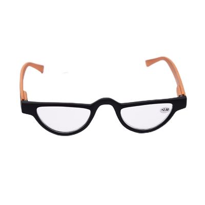 FREAZE Half Moon Reading Glasses With Spring Hinge Computer Readers For Men And Women Hd Cat Eye Eyeglasses 1.0+ 2.0+ (Color : Orange, Size : 2.0X)