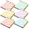 Party Paper Napkins, Pastel Scalloped Edge with Gold Foil Luncheon Napkins, 6 Colors, 3-Ply, 100-Sheets, 6.5 x 6.5 Inches view 1