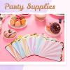 Party Paper Napkins, Pastel Scalloped Edge with Gold Foil Luncheon Napkins, 6 Colors, 3-Ply, 100-Sheets, 6.5 x 6.5 Inches view 3