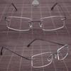 FREAZE Light Weight Readers Rimless Eyewear Photochromic Reading Glasses Screwless Eyeglasses Slim Temples For Unisex +1.75 (Color : Black, Size : 1.25x) view 2