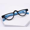 FREAZE Half Moon Reading Glasses With Spring Hinge Computer Readers For Men And Women Hd Cat Eye Eyeglasses 1.0+ 2.0+ (Color : Blue, Size : 2.5X) view 1