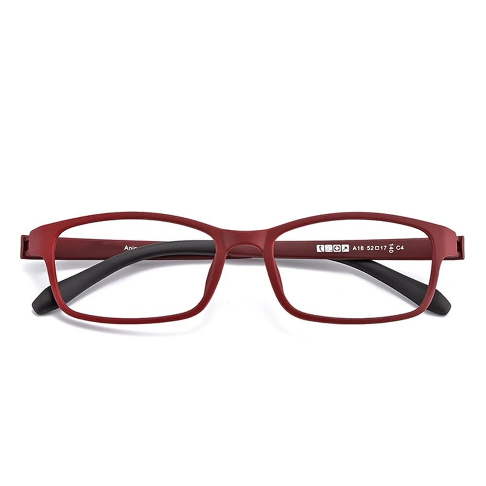 FREAZE Eye Protection Reading Glasses Light Weight TR Eyeglasses Stylish Simple Readers Magnification Negative Ion Frame Women (Color : Red, Size : 2.5x)
