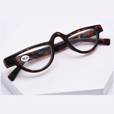 FREAZE Half Moon Reading Glasses With Spring Hinge Computer Readers For Men And Women Hd Cat Eye Eyeglasses 1.0+ 2.0+ (Color : Tortoiseshell 2, Size : 2.0X)