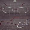FREAZE Light Weight Readers Rimless Eyewear Photochromic Reading Glasses Screwless Eyeglasses Slim Temples For Unisex +1.75 (Color : Red, Size : 3.0x) view 2