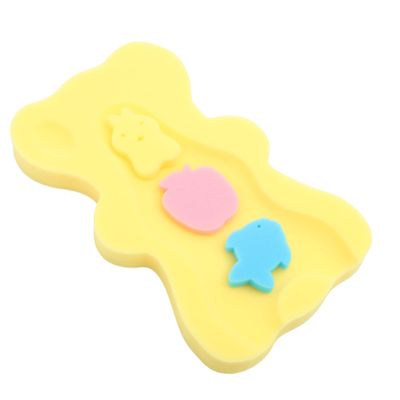 SOLUSTRE 1set Bath Mat Soft and Non- Bath Sponge for Newborns Thick Cushion for Safe Bathing Supports and Neck for