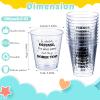 Amyhill 100 Pcs Clear Plastic Shot Glasses 2 oz Mini Disposable Cups Funny Shot Glasses for Adult Friends Party Birthday Party Drinking Serving view 3