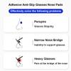 Mr.ZzjOOj Eyeglass Nose Pads, Soft Silicone Adhesive Nose Pads for Glasses, 3.2mm Heighten Anti-Slip Air Chamber Glasses Nose Pad for Full Plastic Frames, 12 Pairs (Clear) view 3