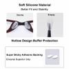 Mr.ZzjOOj Eyeglass Nose Pads, Soft Silicone Adhesive Nose Pads for Glasses, 3.2mm Heighten Anti-Slip Air Chamber Glasses Nose Pad for Full Plastic Frames, 12 Pairs (Clear) view 4