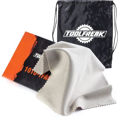 ToolFreak Anti Fog Lens Cloth 2 Pack - Unique Technology Prevents Fogging on Glasses, Lens, Phone Camera, Mirror for 74 hrs. Reusable 600x, Odourless, Safe for Eyeglasses, Drawstring Bag Included