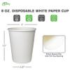 EcoQuality Disposable White Paper Cups 8 oz Hot Drink Disposable Coffee Cups, Recyclable, Compostable, Great for Office, Breakrooms, Restaurants, Coffee Shops, Tea Shops, Latte, Chai (300) view 3