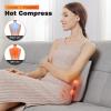 Boriwat Neck and Shoulder Massager with Heat, Shiatsu Massage Pillow with 3D Deep Tissue Kneading for Back Legs Foot Body Pain Relief,at Home Office Car, Gift for Mom & Dad view 3