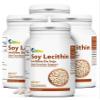 Allbe Soy Lecithin Softgels, 500mg Lecithin with 4mg Beta-Carotene and 50IU Vitamin E Supplement, 4 Packs of 60 Antioxidant & Liver Function Support Capsules, Serving Size: 1 Softgel, 120 Days Supply view 1