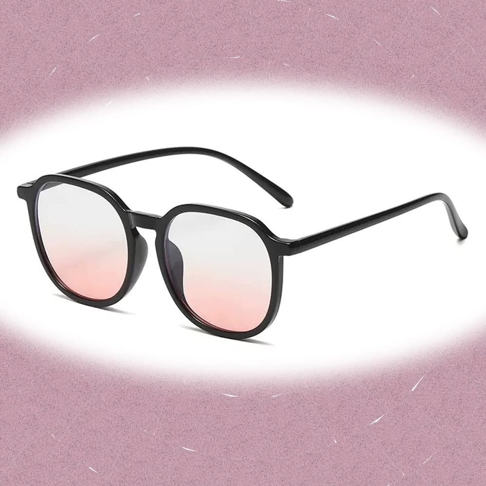 FREAZE Large Frame Reading Glasses Tinted Lens Eyeglasses Fashion Computer Readers For Men And Women 1.0x Blue Light Blocking (Color : Sand black, Size : 1.5x)