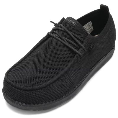 ITAZERO Men's Extra Wide Shoes Orthopedic Diabetic Slip-On 4E Walking Shoes with Arch Support Plantar Fasciitis Breathable Wide Feet (Black 14)