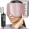 CHEROO Heated Eye Mask with Extra Large Size for Dry Eyes, Silk Like Face Heating Pad for Sinus Pressure Relief, TMJ Disorder, Migraine, Tension Headache Relief- 3 Heat & 5 Timing Settings view 1