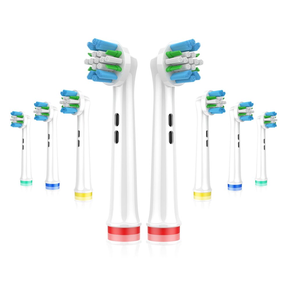Whuppsi Replacement Toothbrush Heads Fit for Oral B Braun Electric Toothbrushes, 8PCS, Repuesto for Vitality, for Triumph Professional Care, for Pro Timer