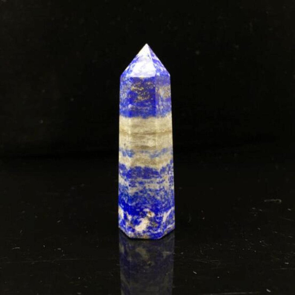 1PC Natural Crystal Column Quartz Rock Mineral Specimen Crystal Point Quartz Rainbow Wand Home Decor Stone,Lazuli,70-80mm