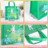 12PCS Happy Easter Egg Hunt Bags Easter Bunny Carrot Chick Egg Gift Bags with Handles, Easter Treat Bags, Easter Party Supplies , 13" 13"  4" view 2
