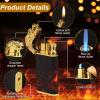 Cool Dragon Dual Flame Lighter - Outdoor Windproof Torch Switchable Soft/Jet Flame - Double Refillable Butane - Creative Gift for Men view 2