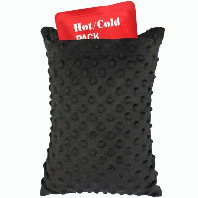 BNRendles Hysterectomy Pillow Pocket Tummy Pillows, Hysterectomy Recovery Gifts, Ice Pack Not Included, Small Portable Abdominal Cushion After Surgery Post C-Section Women Minky Dot Black