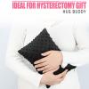 BNRendles Hysterectomy Pillow Pocket Tummy Pillows, Hysterectomy Recovery Gifts, Ice Pack Not Included, Small Portable Abdominal Cushion After Surgery Post C-Section Women Minky Dot Black view 3