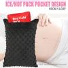 BNRendles Hysterectomy Pillow Pocket Tummy Pillows, Hysterectomy Recovery Gifts, Ice Pack Not Included, Small Portable Abdominal Cushion After Surgery Post C-Section Women Minky Dot Black view 4