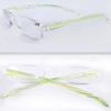 FREAZE Striped Temples Eyewear Rimless Reading Glasses Unisex Portable Eyeglasses Light Weight Readers With Glasses Case 1.0x (Color : Green, Size : 3.0+) view 2