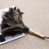 Ostrich Feather Duster, Fluffy Natural Authentic Ostrich Feather Belt Wooden Handle and Environment-Friendly Reusable Hand-Held Ostrich Feather Dust Remover view 3
