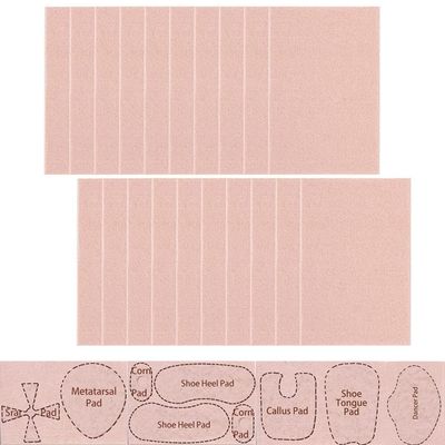 20 Sheets Moleskin Tape, Hsathoac Blister Prevention Padding for Feet, Mole Skin Patch for Shoes, Moleskin Padding for Feet Blister Prevention, Moleskin Pads for Boots Hiking Reduce Friction Pain