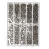 TECKEEN 1 Box Multi Sizes Steel Eyeglass Jewelry Watch Repair Screw Set Screws Kit Appro.600pcs view 1