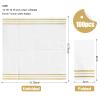 100 Pcs White and Gold napkins, Dinner Paper Napkins Disposable Hand Towels for Bathroom, Soft, Absorbent, Gold Party Wedding Napkins for Kitchen, Parties, Dinners or Events (Yellow, 100) view 3