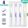 Bokon 300 Pcs Toothbrush for Kids Individually Wrapped Children Soft Disposable Manual Toothbrush Bulk Panda Travel with Bristle Rubber Handle for School Daycare Oral Hygiene view 2