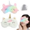 2 Pcs Cute Sleep Mask Cute Animal Sleep Mask Soft Plush Blindfold Eye Covers for Women Girls Kids view 1