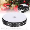 Satin Ribbon, 100 Yards 1in Polka Dot Printed Satin Ribbon for Gift Wrapping Crafts Wedding Decorations Floral Bouquets(Black) view 2