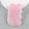 1 Pcs Gua Sha Tool Natural Rose Quartz Skin,95x55x6 Mm view 1