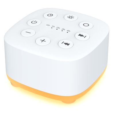 Meditation White Noise Sound Machine 30 Soothing Sounds with 32 Volume Control 12 Night Light 5 Timers Portable Sleep Machine for Travel Powered by AC or USB Sleep Therapy for Baby Kids Adults (White)
