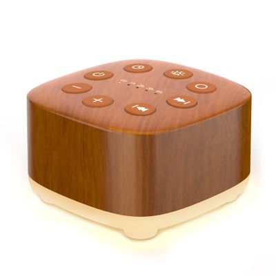 Meditation White Noise Machine Sound Machine 30 Soothing Sounds 12 Night Light 5 Auto-Off Timer Portable Sleep Machine for Travel Powered by AC or USB Sleep Therapy for Baby Kids Adults (Wood Grain)