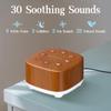 Meditation White Noise Machine Sound Machine 30 Soothing Sounds 12 Night Light 5 Auto-Off Timer Portable Sleep Machine for Travel Powered by AC or USB Sleep Therapy for Baby Kids Adults (Wood Grain) view 2