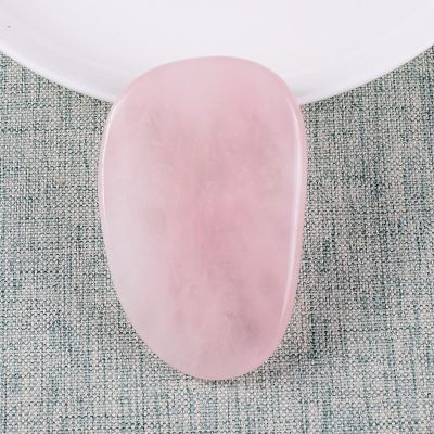 1 Pcs Gua Sha Tool Natural Rose Quartz Skin,58x38x6 Mm