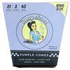Blazy Susan Rolling Paper Cones Purple King Size (3 per pack) + RSV Scoop Card (10 Packs) view 3