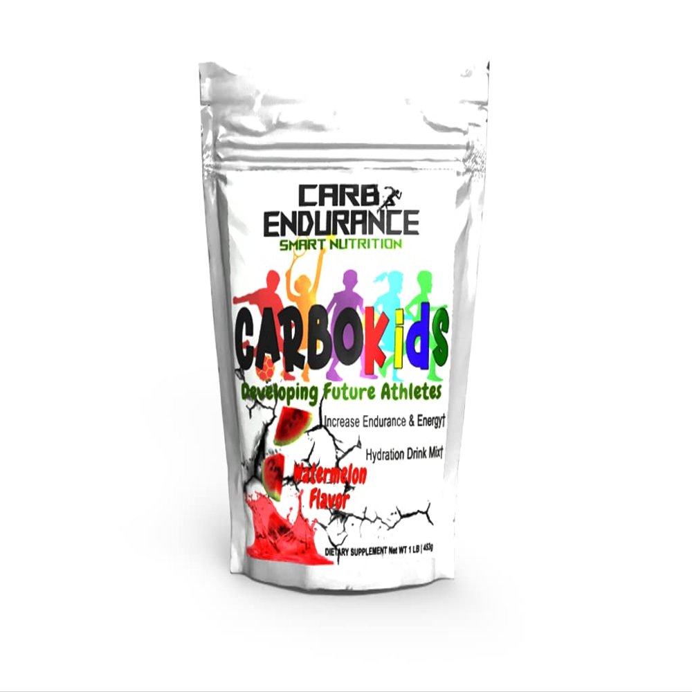 CARBOKids Pre, Intra, Post Workout Carbohydrate Supplement Powder Especially Formulated for Kids Ages 5-11 | Carb Load, Energize, Improve & Recover Faster | Easy to Mix | Watermelon Flavor