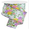 Craig Bachman 2.5" Mini Roses Ribbon: Lavender (10 Yards) - Floral Spring Gift Wrapping Ribbon view 1