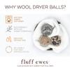 Fluff Ewes Premium Handmade New Zealand Reusable Wool Dryer Balls for Laundry, Baby, Anti-Static Alternative to Liquid Fabric Softener, Plastic Dryer Balls or Dryer Sheets, 12 Pack Bundle with Boxes view 3