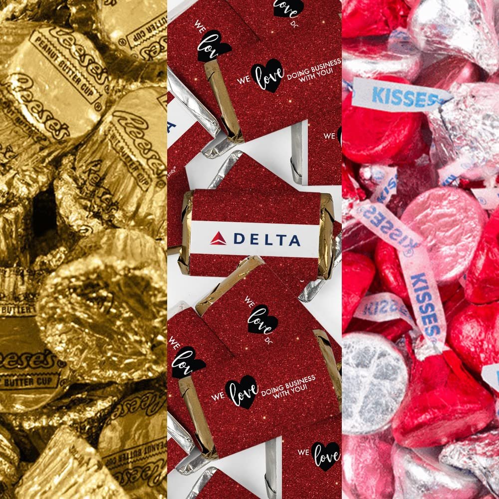 200pcs Personalized Valentine's Day Candy Party Favors Chocolate Kit Promotional Items Thank You Chocolate - Add Your Logo Dazzle