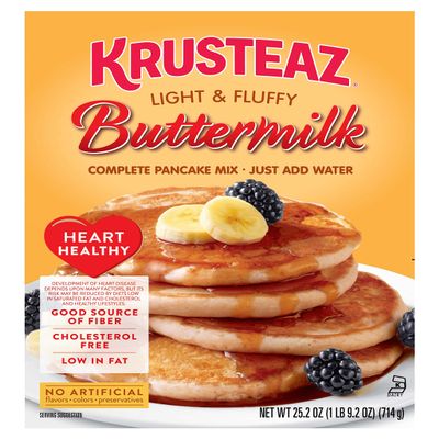 Krusteaz Heart Healthy Buttermilk Pancake Mix, 25.2 OZ (Pack of 4)