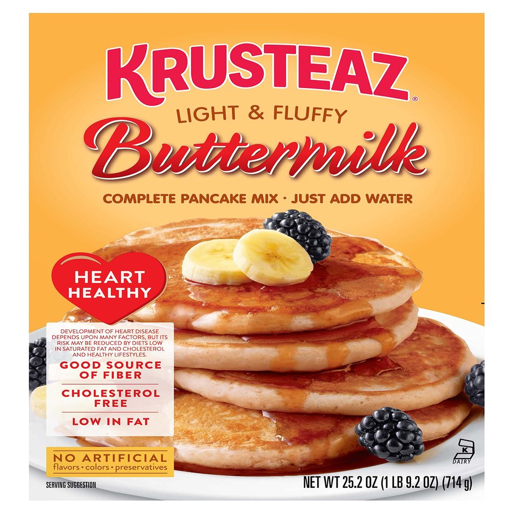 Krusteaz Heart Healthy Buttermilk Pancake Mix, 25.2 OZ (Pack of 4)