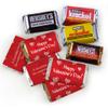 200pcs Personalized Valentine's Day Candy Party Favors Chocolate Kit, (Custom Wrapped Miniatures, Kisses, Peanut Butter Cups) - Confetti Hearts view 2