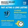 P Puregen Labs Mucus Relief 12 Hour Extended Release Guaifenesin 1200mg Maximum Strength | Value Size 110 Count | Chest Congestion Expectorant Tablets view 4